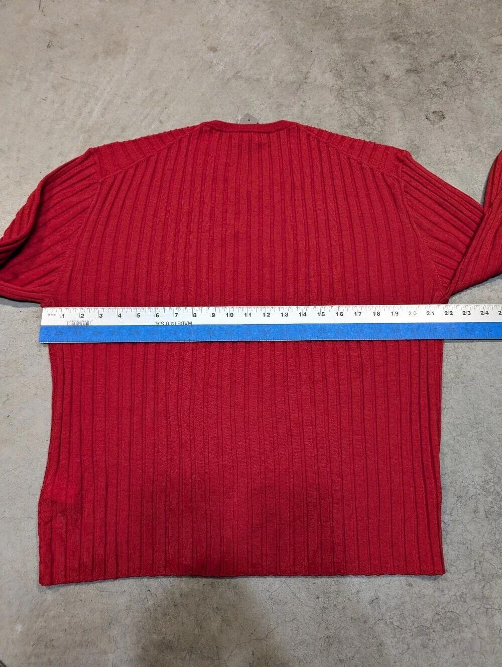 NWT J. Crew Red Ribbed V-Neck Pullover Merino Wool Women's 2X